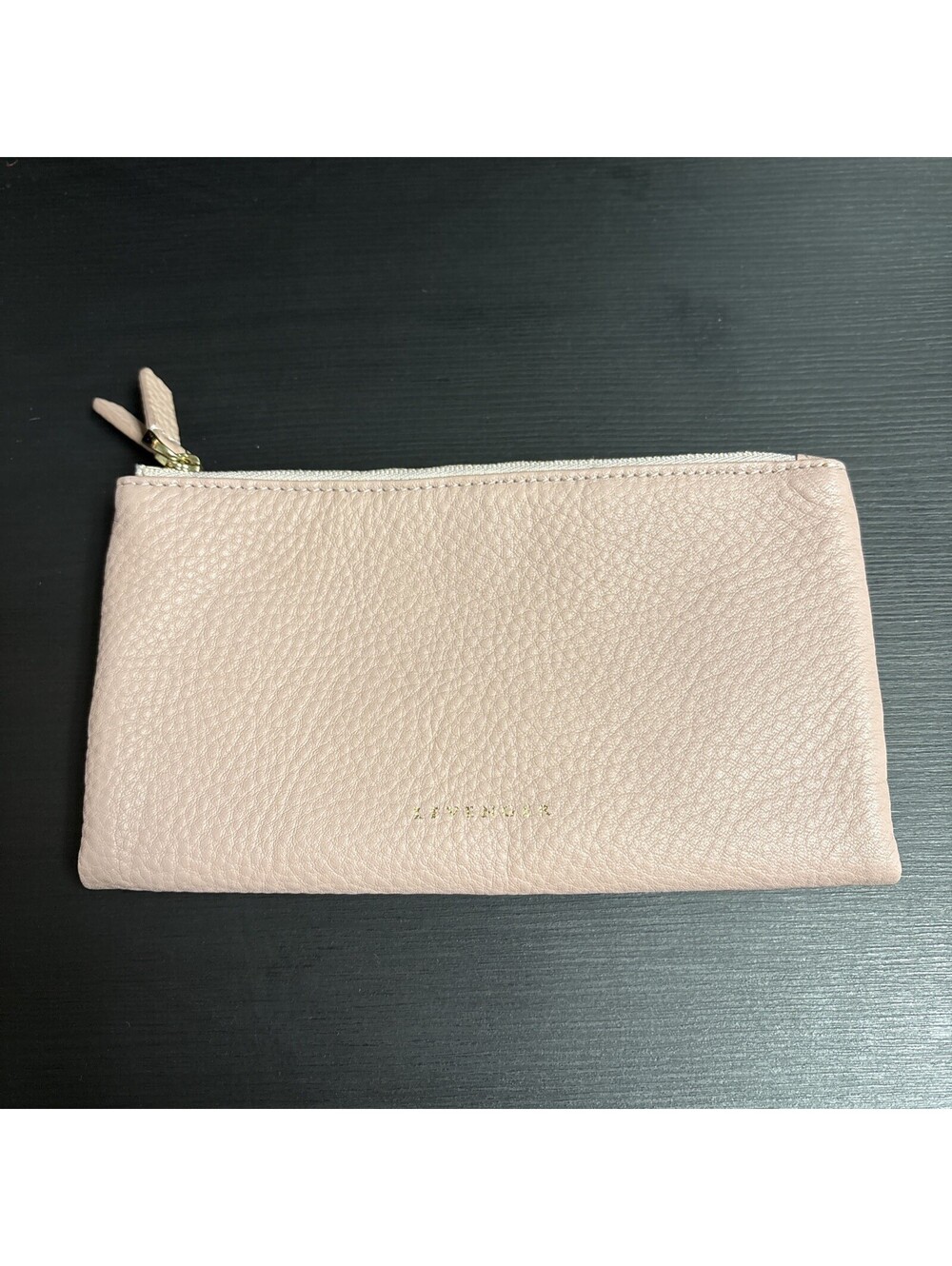 $80 Levenger Rose Pink Leather Carrie Cash and Card Clutch NEW